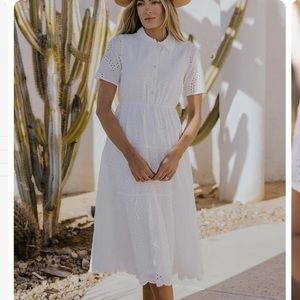 Roolee Last Wave Eyelet Dress White XXL